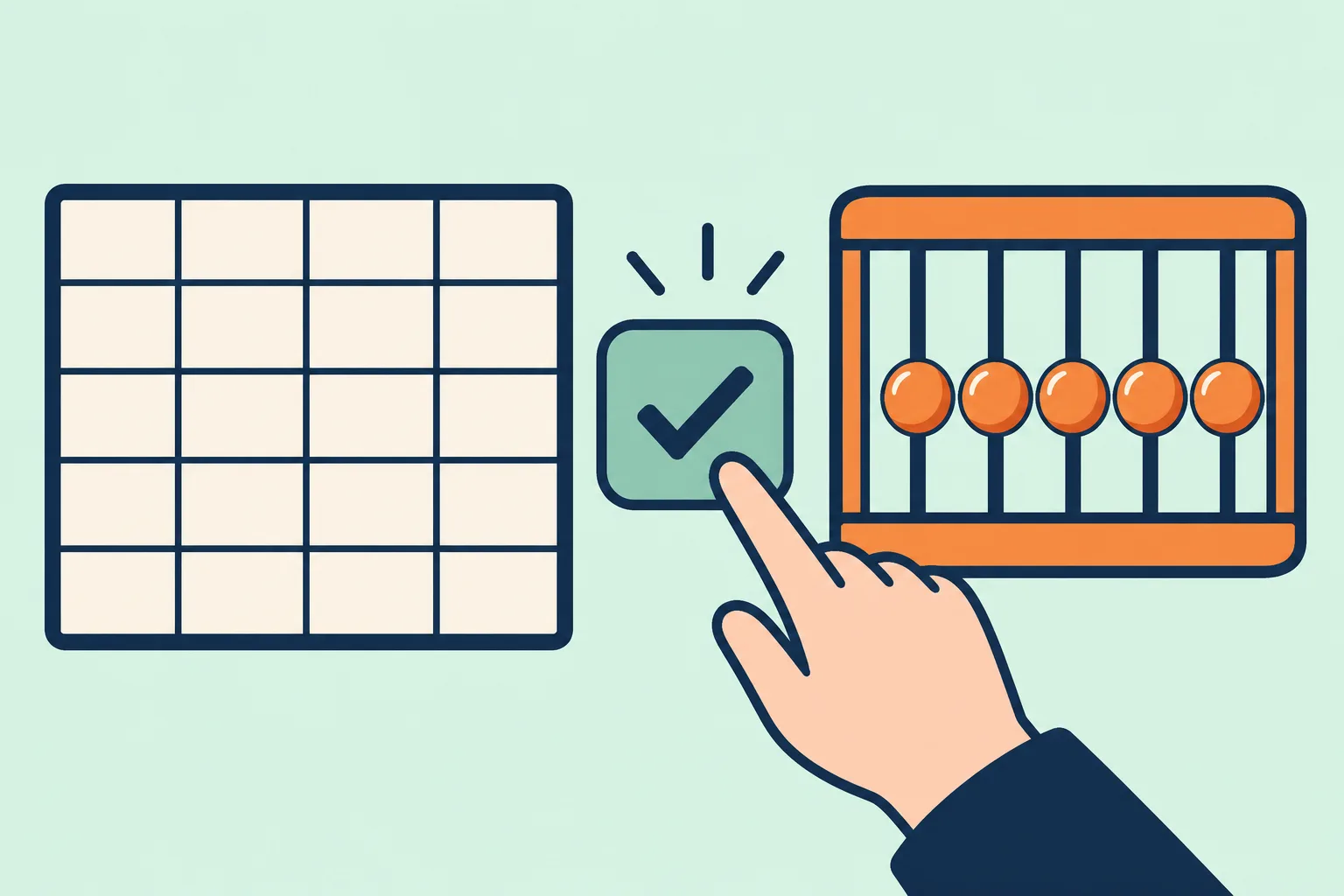 AI 给出表格公式后，先用五行已知数据验算